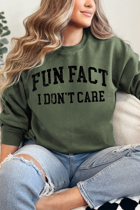Distressed Fun Fact Heavy Blend Crew Sweatshirt
