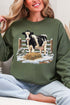 Faux Yarn Moo In The Snow Heavy Blend Crew Sweatshirt