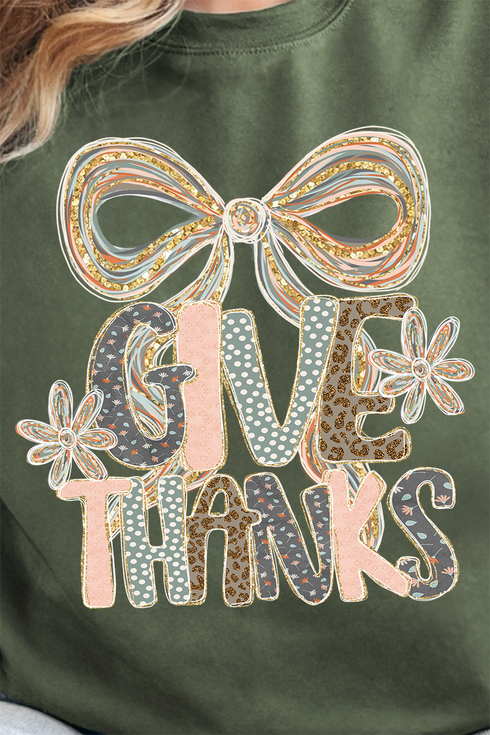 Give Thanks Coquette Heavy-weight Crew Sweatshirt
