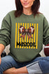 Personalized Yellow Gold Varsity Bow Heavy Blend Crew Sweatshirt *Enter Mascot Name