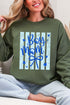 Striped Stars Boy Mom Heavy Blend Crew Sweatshirt