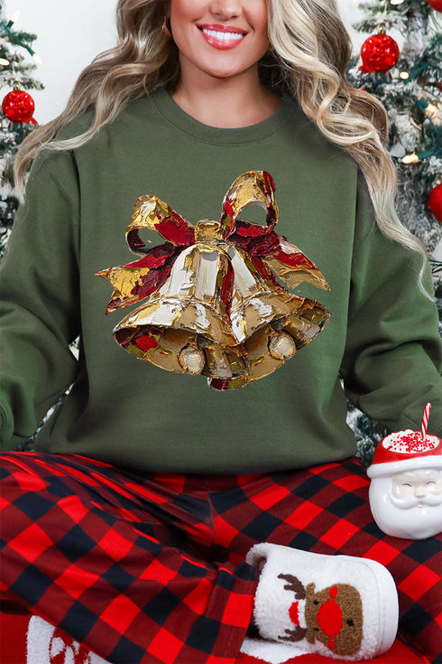 The Painted Christmas Bells Heavy Blend Crew Sweatshirt
