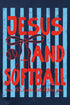 Jesus And Softball Heavy Blend Crew Sweatshirt
