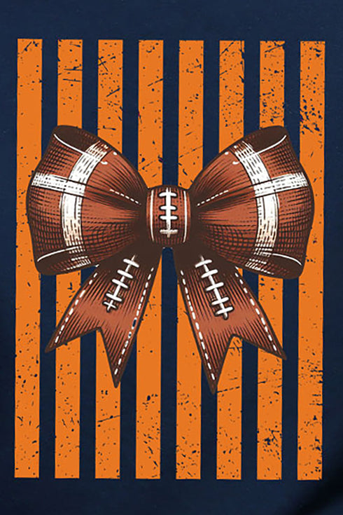 Orange Varsity Bow Heavy Blend Crew Sweatshirt