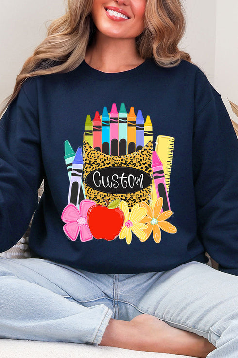 Personalized Teaching In Full Color Heavy Blend Crew Sweatshirt *Enter Your Name