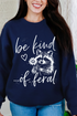 Be Kind Of Feral Raccoon Heavy Blend Crew Sweatshirt