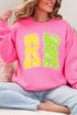 Personalized Neon Care Crew Heavy Blend Crew Sweatshirt *Choose Title