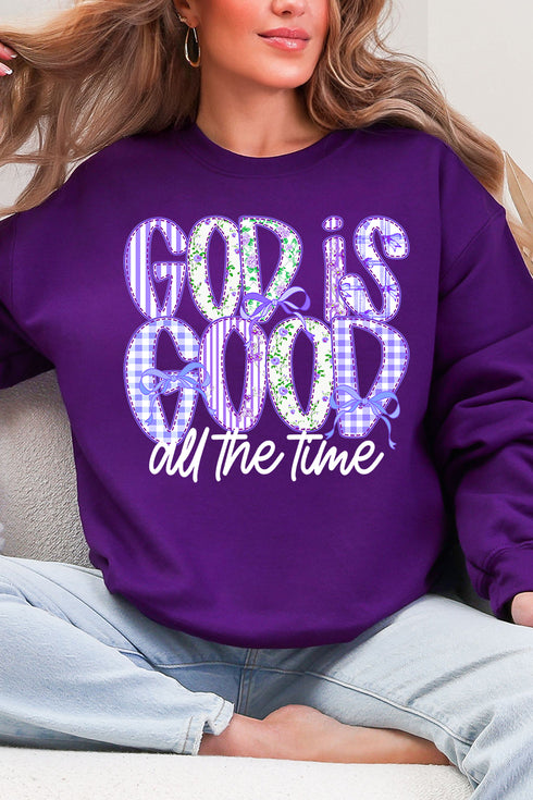 Coquette God Is Good Heavy Blend Crew Sweatshirt