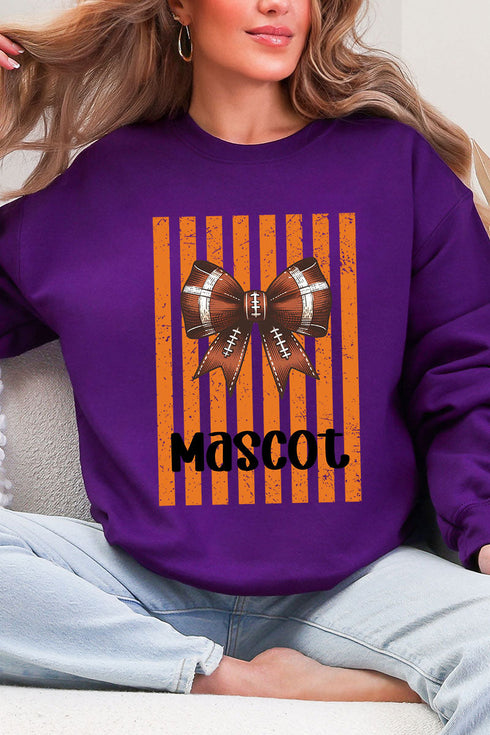 Personalized Orange Varsity Bow Heavy Blend Crew Sweatshirt