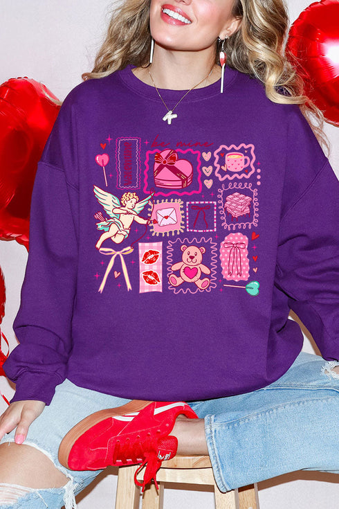 Sweetheart Stickers Heavy Blend Crew Sweatshirt