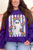 Rainbow Glam Ghost Heavy Blend Crew Sweatshirt