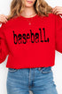 Distressed Baseball. Heavy Blend Crew Sweatshirt