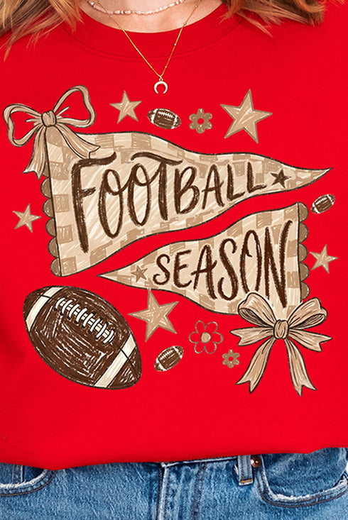 Football Season Doodle Heavy Blend Crew Sweatshirt