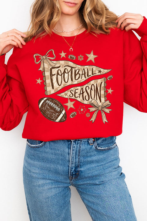 Football Season Doodle Heavy Blend Crew Sweatshirt