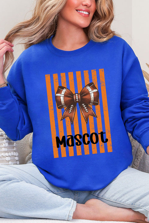 Personalized Orange Varsity Bow Heavy Blend Crew Sweatshirt