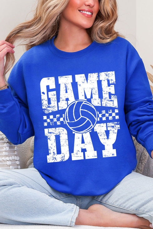 Retro Volleyball Game Day Heavy Blend Crew Sweatshirt