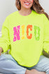 Personalized Neon Care Crew Heavy Blend Crew Sweatshirt *Choose Title
