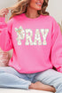 Coquette Cross Pray Heavy Blend Crew Sweatshirt