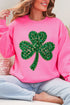 Faux Rhinestone Clover Heavy Blend Crew Sweatshirt