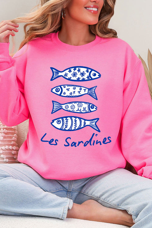 Les Sardines Heavy Blend Crew Sweatshirt