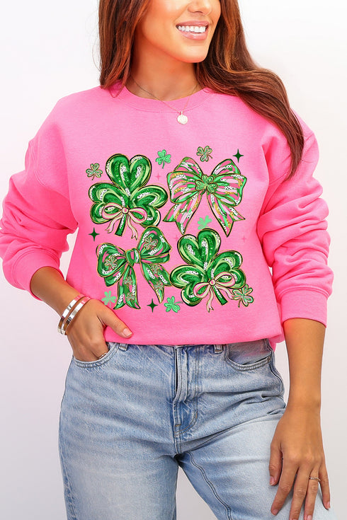 Lucky Luxe Bows Heavy Blend Crew Sweatshirt