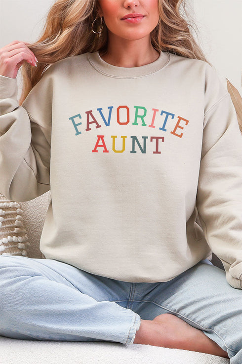Always The Favorite Aunt Heavy Blend Crew Sweatshirt