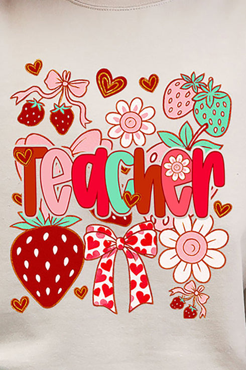 Berry Sweet Teacher Heavy Blend Crew Sweatshirt