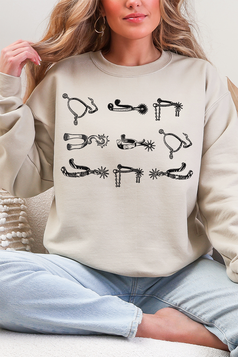 Boot Spurs Heavy Blend Crew Sweatshirt