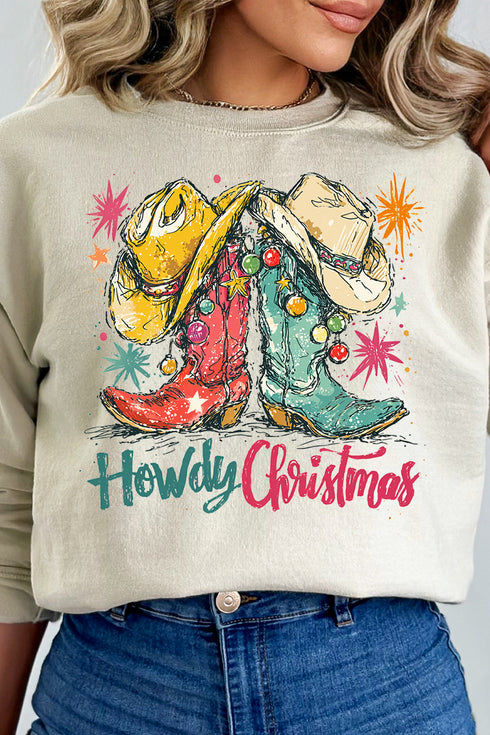 Christmas Boot Scootin' Heavy Blend Crew Sweatshirt