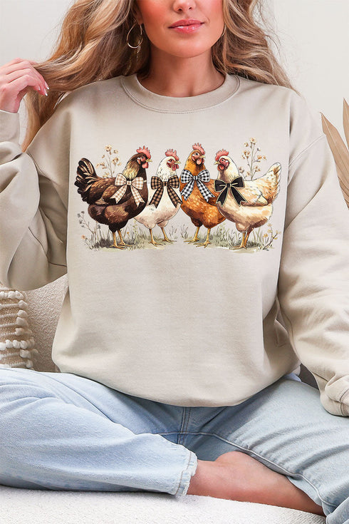 Coquette Chickens Heavy Blend Crew Sweatshirt