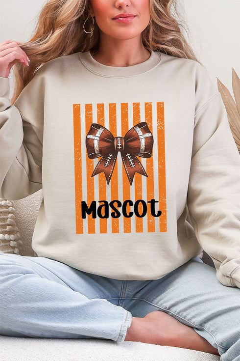 Personalized Orange Varsity Bow Heavy Blend Crew Sweatshirt