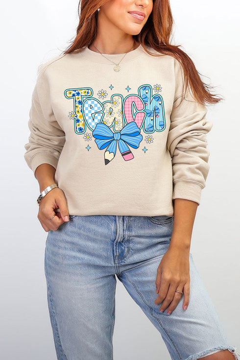 Daisy Days Teach Heavy Blend Crew Sweatshirt