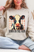 Down On The Farm Cow Heavy Blend Crew Sweatshirt