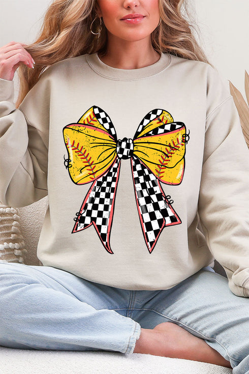 Fastpitch Check Heavy Blend Crew Sweatshirt