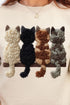 Faux Yarn Cats On The Shelf Heavy Blend Crew Sweatshirt
