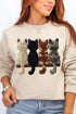 Faux Yarn Cats On The Shelf Heavy Blend Crew Sweatshirt