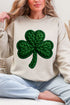 Faux Yarn Clover Heavy Blend Crew Sweatshirt