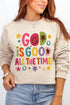 Faux Yarn God Is Good Heavy Blend Crew Sweatshirt