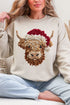 Faux Yarn Highland Cow Heavy Blend Crew Sweatshirt