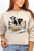 Faux Yarn Moo In The Snow Heavy Blend Crew Sweatshirt