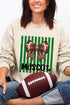 Personalized Green Varsity Bow Heavy Blend Crew Sweatshirt *Enter Mascot Name