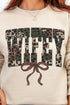 Hunting Wifey Ribbon Heavy Blend Crew Sweatshirt