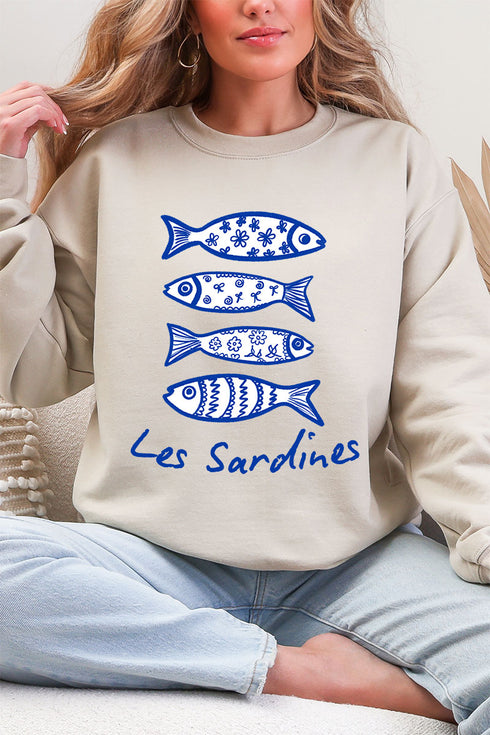 Les Sardines Heavy Blend Crew Sweatshirt