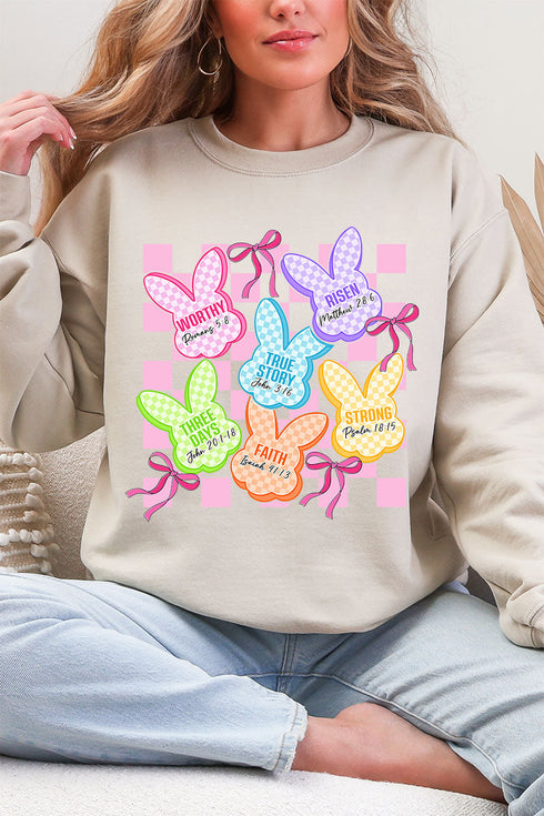 Little Bunnies, Big Faith Heavy Blend Crew Sweatshirt