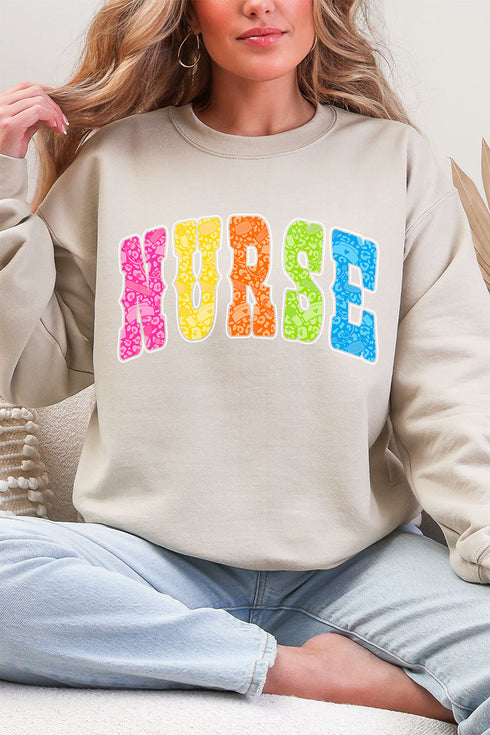 Personalized Neon Care Crew Heavy Blend Crew Sweatshirt *Choose Title
