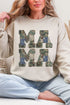 Patchwork Camo Mama Heavy Blend Crew Sweatshirt