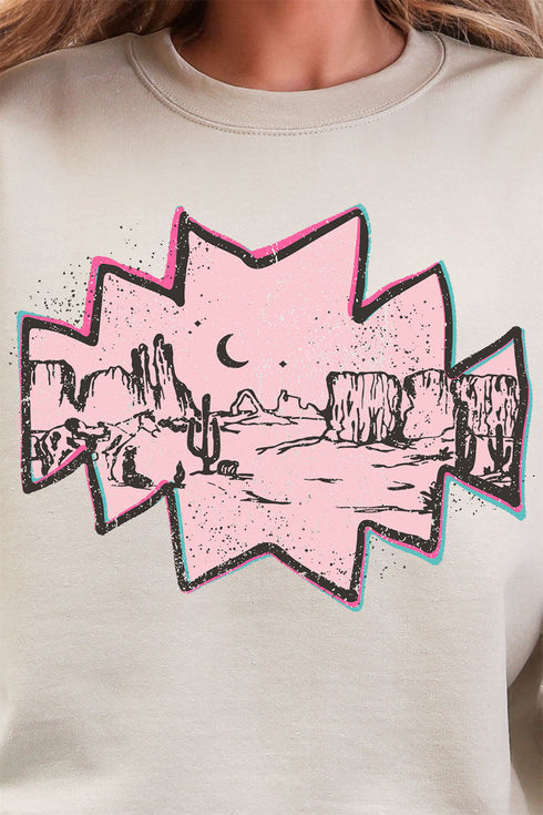 Pink Mesa Moonrise Heavy Blend Crew Sweatshirt
