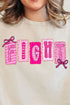 Pretty, Powerful, Pink Fight Heavy Blend Crew Sweatshirt