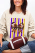 Purple & Yellow Gold Varsity Bow Heavy Blend Crew Sweatshirt