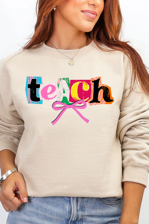 Retro Teach Ribbon Heavy Blend Crew Sweatshirt